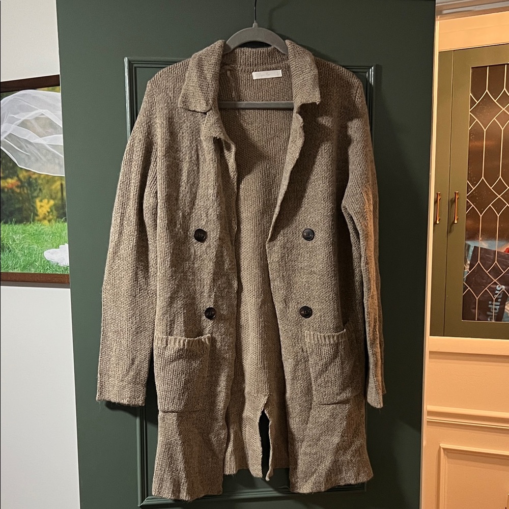 Women's Brown Cardigan Sweater